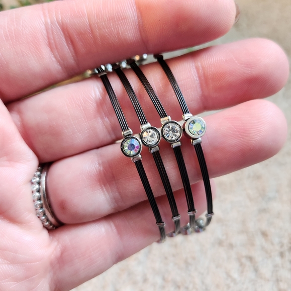 Set of 4 Guitar String and Gemstone Bracelets - Picture 3 of 4